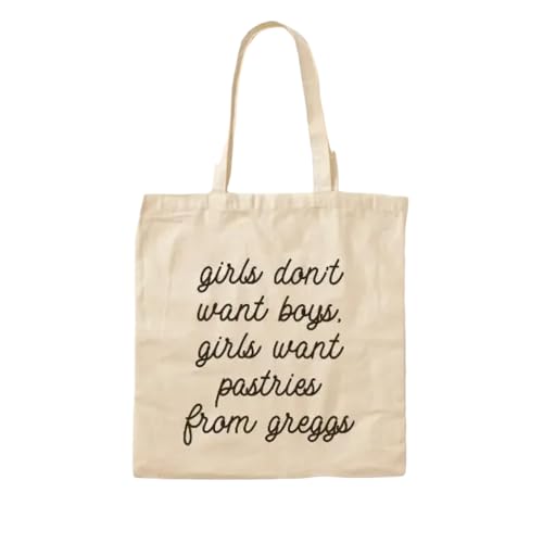 JWPPPATD Greggs Pastries Uk Cotton Canvas Bag Casual Reusable Foldable Shopper Travel Handbag Shoulder Bag Women Printed Ladies Tote von JWPPPATD