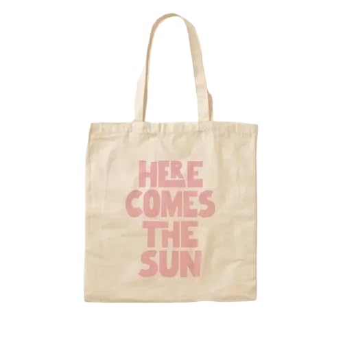 JWPPPATD Here Comes The Sun Inspirational Typogra Canvas Bag Designer Tote Grocery Travel Fabric Casual Ladies Fashion Women Shopper von JWPPPATD
