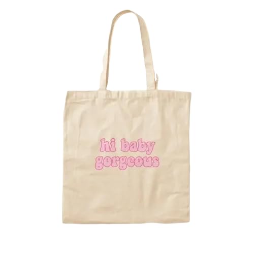 JWPPPATD Hi Baby Gorgeous Cotton Canvas Bag Unisex Foldable Handbag Fashion Tote Women Grocery Designer Fabric Reusable Shoulder Bag von JWPPPATD