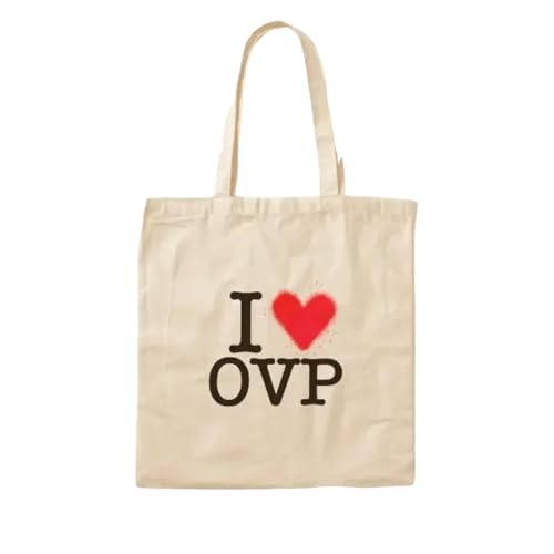 JWPPPATD I Heart Old Village Cotton Canvas Bag Tote Shoulder Bag Designer Shopper Grocery Women Casual Fashion Reusable Fabric Printed von JWPPPATD