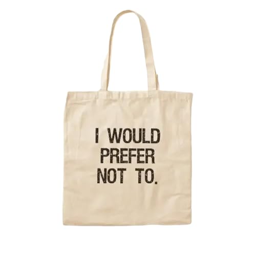 JWPPPATD I Would Prefer Not To Cotton Canvas Bag Travel Handbag Unisex Ladies Printed Reusable Designer Shoulder Bag Fabric Casual Women von JWPPPATD