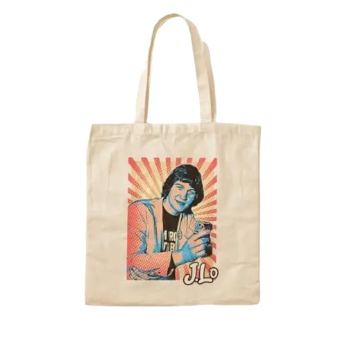 JWPPPATD J Lo Cotton Canvas Bag Grocery Shoulder Bag Tote Casual Travel Foldable Printed Fashion Unisex Handbag Fabric Designer Ladies von JWPPPATD