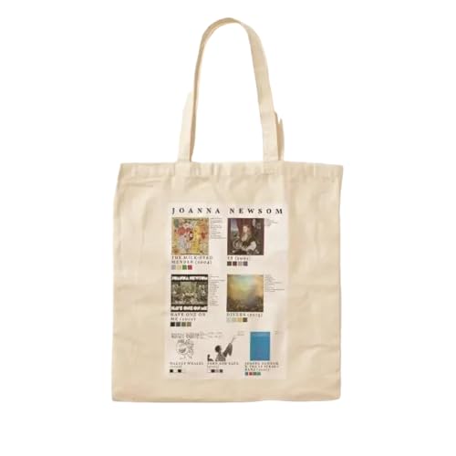 JWPPPATD Joanna Newsom Discography Albums Eps Pos Canvas Bag Handbag Shoulder Bag Casual Unisex Foldable Shopper Printed Designer Women von JWPPPATD