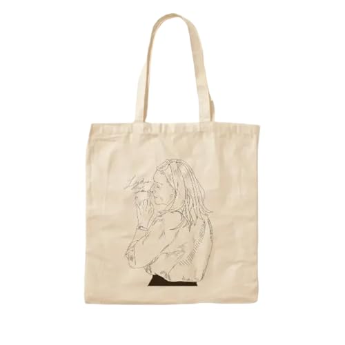 JWPPPATD Lydia Tar Cotton Canvas Bag Fashion Designer Fabric Ladies Travel Grocery Unisex Handbag Tote Foldable Shopper Casual Printed von JWPPPATD