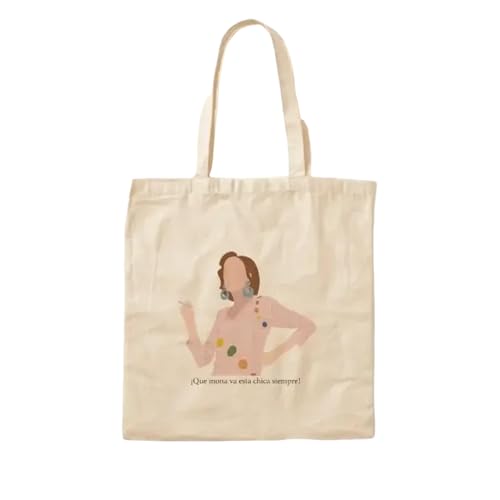 JWPPPATD Marisa Anhqv How Cute Is This Girl Alwa Canvas Bag Shoulder Bag Travel Handbag Fashion Grocery Casual Tote Printed Fabric von JWPPPATD