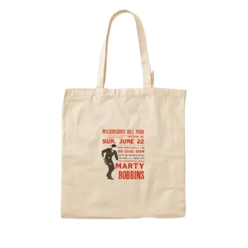 JWPPPATD Marty Robbins Concert Poster T Shirt Cot Canvas Bag Ladies Unisex Shoulder Bag Grocery Casual Shopper Travel Designer Reusable von JWPPPATD