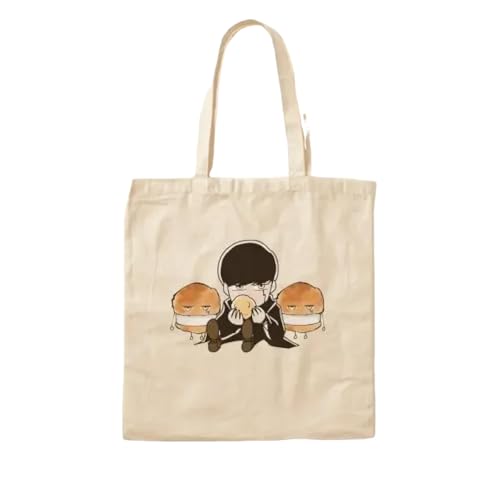 JWPPPATD Mash Burnedead Cotton Canvas Bag Grocery Ladies Designer Women Fashion Casual Fabric Shoulder Bag Reusable Travel Handbag von JWPPPATD