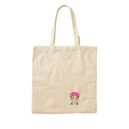 JWPPPATD Minimalist Saiki Cotton Canvas Bag Fashion Fabric Travel Tote Handbag Reusable Unisex Casual Designer Ladies Women Foldable von JWPPPATD