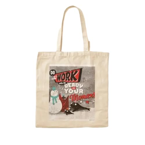 JWPPPATD Motivational Poster For Artists Cotton Canvas Bag Fabric Shoulder Bag Travel Designer Tote Women Unisex Printed Ladies Foldable von JWPPPATD