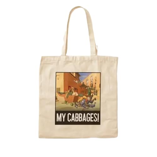 JWPPPATD My Cabbages Cotton Canvas Bag Handbag Printed Women Shopper Grocery Shoulder Bag Reusable Travel Unisex Fabric Tote Ladies von JWPPPATD