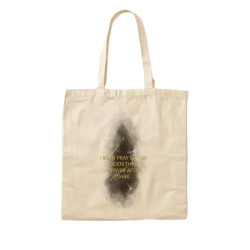 JWPPPATD Never Pray To The Gods That Answer After Canvas Bag Reusable Handbag Women Fashion Casual Ladies Travel Shoulder Bag Grocery von JWPPPATD