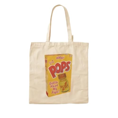 JWPPPATD Pops Cotton Canvas Bag Fabric Casual Grocery Ladies Handbag Travel Printed Unisex Shoulder Bag Shopper Designer Tote Fashion von JWPPPATD