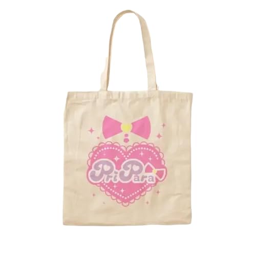 JWPPPATD Pripara Training Shirt Cotton Canvas Bag Women Shoulder Bag Tote Ladies Designer Unisex Foldable Printed Fabric Travel Casual von JWPPPATD