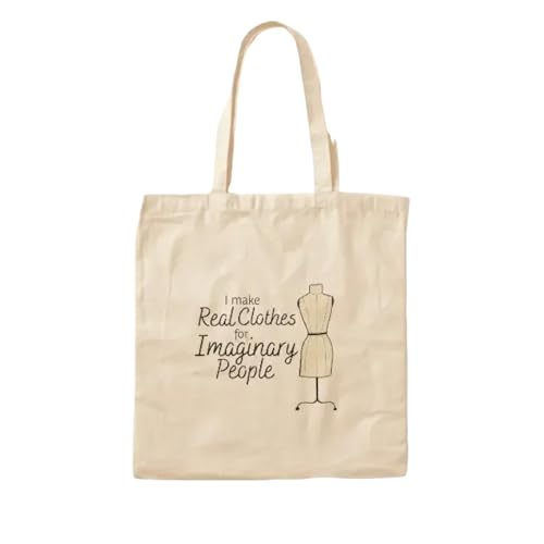 JWPPPATD Real Clothes Imaginary People Dress Form Canvas Bag Designer Ladies Casual Shopper Fashion Printed Tote Foldable Women Unisex von JWPPPATD