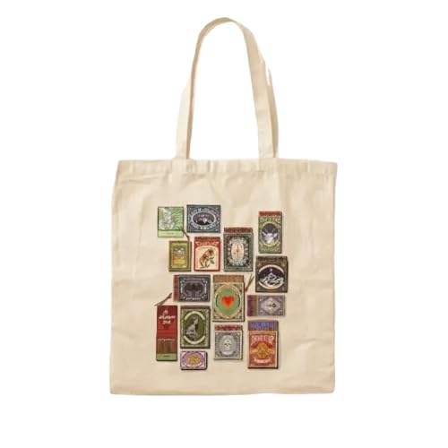 JWPPPATD Sarah J Maas Matches Cotton Canvas Bag Unisex Ladies Casual Foldable Travel Shoulder Bag Tote Handbag Designer Grocery Printed von JWPPPATD