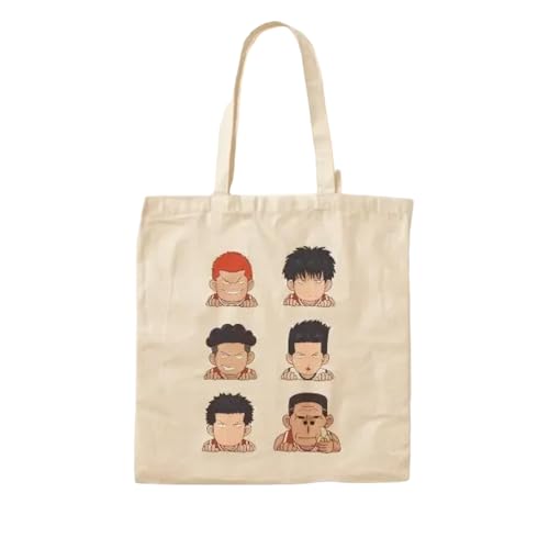 JWPPPATD Slam Dunk Team Shohoku Cotton Canvas Bag Designer Handbag Fashion Foldable Unisex Ladies Casual Tote Shopper Shoulder Bag von JWPPPATD