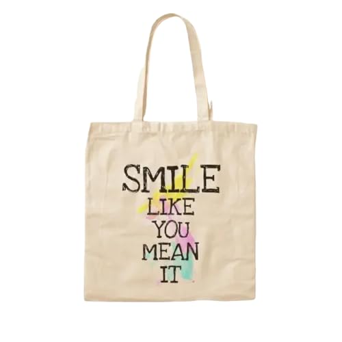 JWPPPATD Smile Like Cotton Canvas Bag Tote Handbag Shopper Shoulder Bag Reusable Fabric Designer Ladies Unisex Fashion Women Printed von JWPPPATD