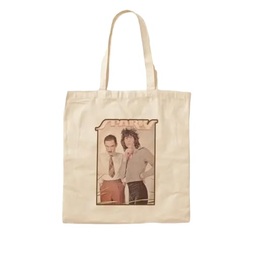 JWPPPATD Sparks Band Cotton Canvas Bag Travel Handbag Reusable Designer Tote Fabric Unisex Ladies Printed Grocery Foldable Shopper von JWPPPATD