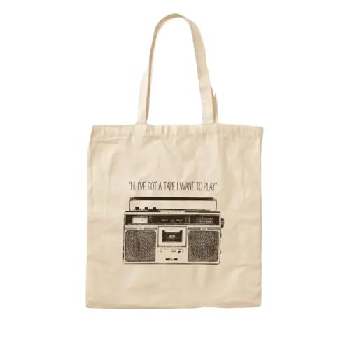 JWPPPATD Tape Cotton Canvas Bag Fabric Shopper Fashion Ladies Foldable Casual Reusable Designer Tote Women Shoulder Bag Unisex Handbag von JWPPPATD