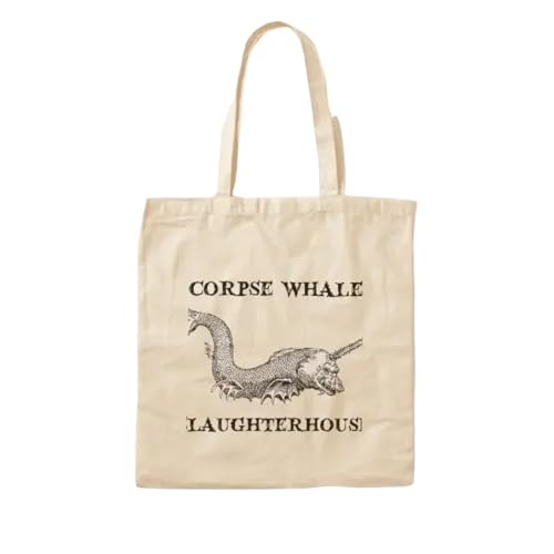 JWPPPATD Team Corpse Whale Slaughterhouse Cotton Canvas Bag Fabric Grocery Casual Tote Printed Fashion Designer Women Foldable Handbag von JWPPPATD