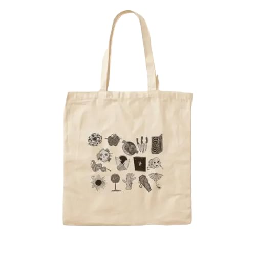 JWPPPATD The Enteties B W Cotton Canvas Bag Ladies Tote Casual Shoulder Bag Women Handbag Unisex Foldable Fabric Shopper Travel Designer von JWPPPATD