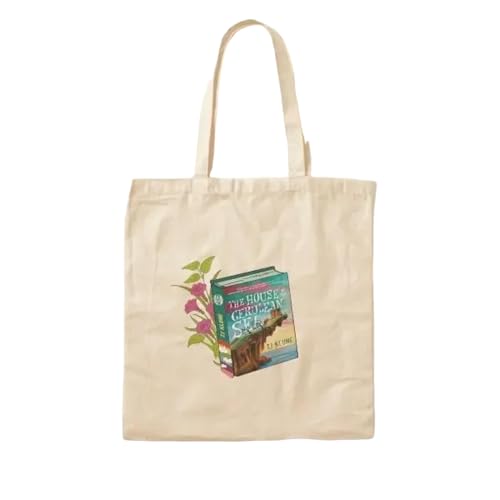 JWPPPATD The House In The Cerulean Sea With Flowe Canvas Bag Grocery Travel Unisex Handbag Fabric Shoulder Bag Fashion Foldable Designer von JWPPPATD