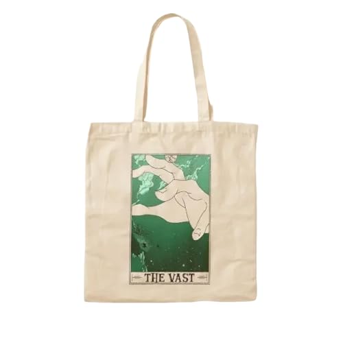 JWPPPATD The Vast Tarotesque Light Cotton Canvas Bag Designer Ladies Handbag Women Printed Foldable Grocery Shoulder Bag Unisex Casual von JWPPPATD