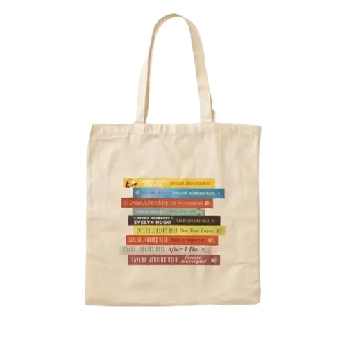 JWPPPATD Tjr Books Stack Cotton Canvas Bag Foldable Ladies Shopper Shoulder Bag Printed Grocery Casual Handbag Reusable Fashion Travel von JWPPPATD