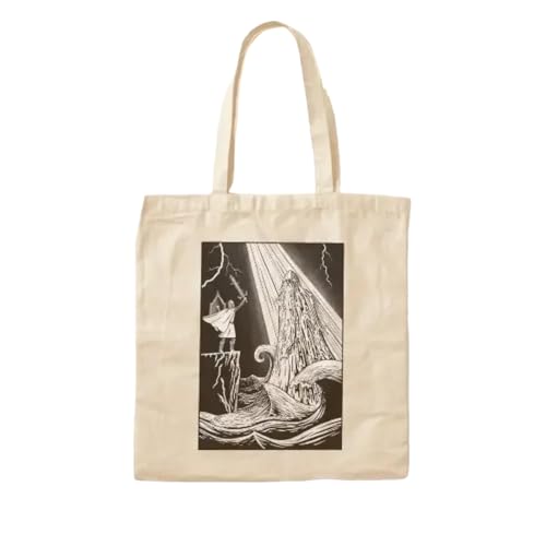 JWPPPATD Tuor And Ulmo Cotton Canvas Bag Fabric Reusable Foldable Printed Casual Women Shopper Handbag Ladies Designer Unisex Tote von JWPPPATD