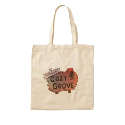 JWPPPATD Welcome To Cozy Grove Cotton Canvas Bag Travel Designer Handbag Ladies Shopper Unisex Tote Fabric Women Casual Shoulder Bag von JWPPPATD