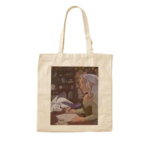 JWPPPATD Witch Working Cotton Canvas Bag Printed Foldable Designer Tote Handbag Shopper Travel Reusable Ladies Unisex Women Casual von JWPPPATD