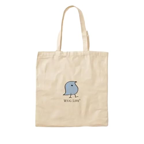 JWPPPATD Wug Life Cotton Canvas Bag Foldable Unisex Travel Grocery Tote Shopper Casual Handbag Fabric Ladies Printed Shoulder Bag von JWPPPATD