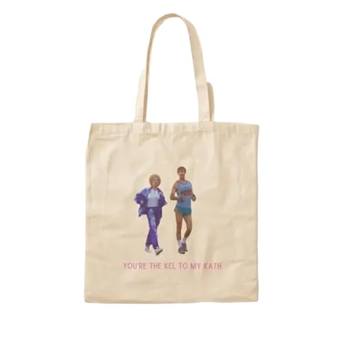JWPPPATD You Re The Kel To My Kath Cotton Canvas Bag Women Casual Foldable Shopper Tote Ladies Printed Fabric Travel Reusable Grocery von JWPPPATD
