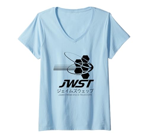 Damen James Webb Weltraumteleskop Explorer T-Shirt mit V-Ausschnitt von JWST James Webb Space Telescope