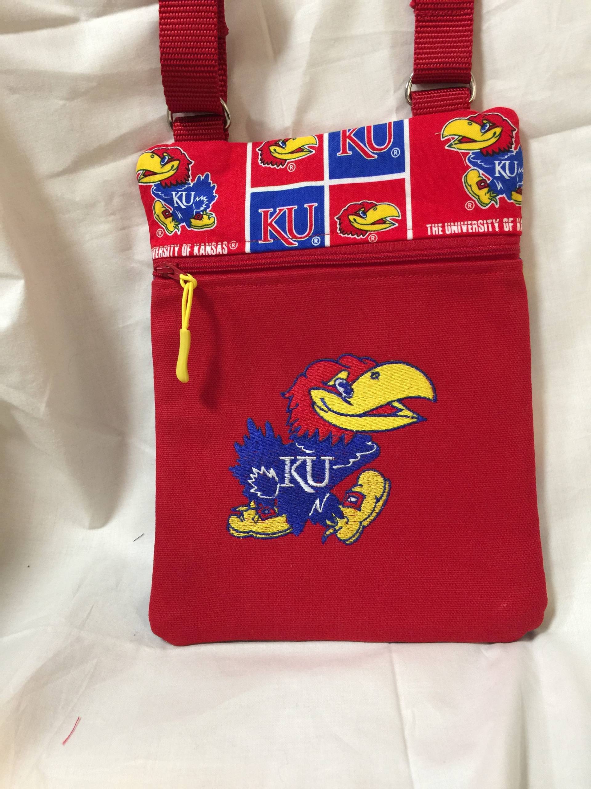 Universität Von Kansas, Kansas Jayhawks Umhängetasche Universität Von Kansas, Kansas Jayhawks Umhängetasche von JWagBags