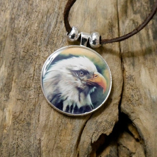 Adler - Totem Animal Wildlife Art Anhänger Halskette "Adler" von JWandSandiBakerArt