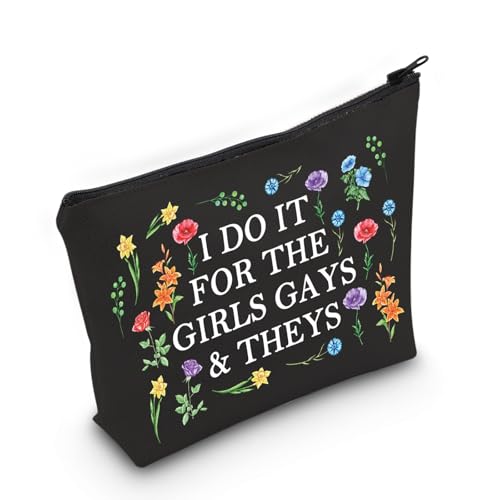 JXGZSO Do It For the Girls Gays and Theys Gay Wildflower Kosmetiktasche Lesbischer Stolz Geschenk Gay Pride Geschenk Lgbtq Rights Geschenk, Gays and Theys Bag von JXGZSO