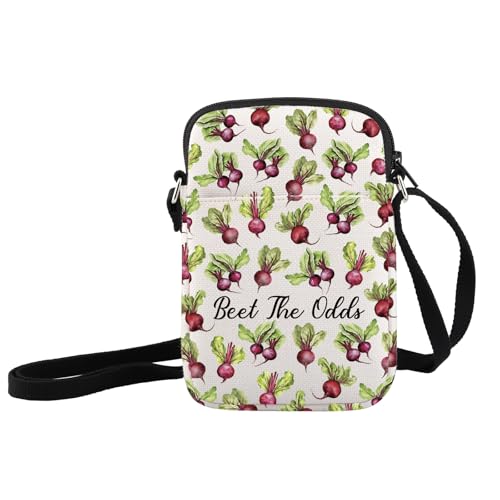 JXGZSO Funny Beetroot Crossbody Bag Beetroot Lover Gift Beet The Odds Shoulder Bag, Rot - Beetroot, 21cm x 15cm (8.3inch x 5.9inch) von JXGZSO