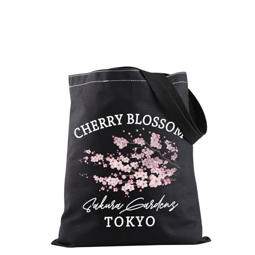 JXGZSO Rosafarbene Kirschblüten-Schultertasche Kirschblüten Sakura Gardens Tokyo Tote Bag Cherry Blossom Lovers Geschenk, Sakura Gardens Tragetasche, Einheitsgröße von JXGZSO