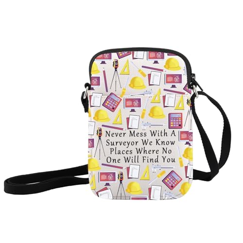 JXGZSO Surveyor Inspired Shoulder Bag Funny Surveyor Crossbody Bag Surveying Lover Gift, Surveyor von JXGZSO