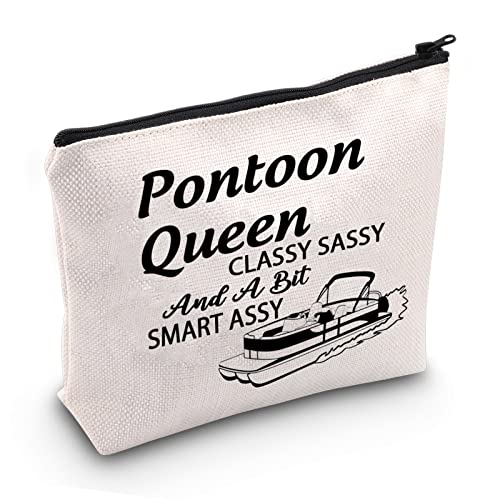 Pontoon Geschenk Pontoon Queen Classy Sassy And A Bit Smart Assy Aufbewahrungstasche Bootfahren Mädchen Tasche, Pontoon Queen B von JXGZSO