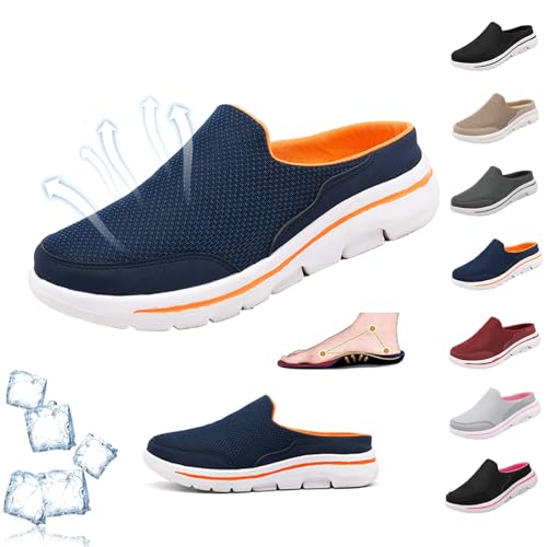Elsvia Orthopädische Schuhe for Herren, bequeme, atmungsaktive, stützende Sportsandalen for Herren, rutschfeste, orthopädische Freizeit-Sneaker for den Außenbereich, Slip-on-Schuhe ( Color : Dark blue Elsvia Orthopädische Schuhe for Herren, bequeme, atmungsaktive, stützende Sportsandalen for Herren, rutschfeste, orthopädische Freizeit-Sneaker for den Außenbereich, Slip-on-Schuhe ( Color : Dark blue von JXOPY