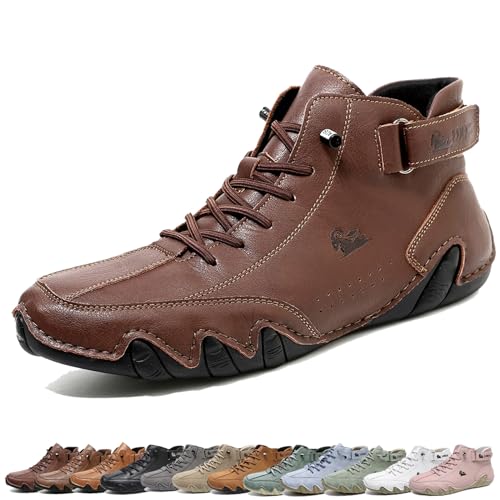 Italienische handgefertigte hohe Lederstiefel, atmungsaktive Chukka-Stiefel for Herren mit Schnürung, leichte, rutschfeste Outdoor-Schuhe for Wandern, Camping und Fahren ( Color : Coffee brown , Size Italienische handgefertigte hohe Lederstiefel, atmungsaktive Chukka-Stiefel for Herren mit Schnürung, leichte, rutschfeste Outdoor-Schuhe for Wandern, Camping und Fahren ( Color : Coffee brown , Size von JXOPY
