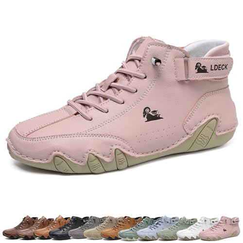 Italienische handgefertigte hohe Lederstiefel, atmungsaktive Chukka-Stiefel for Herren mit Schnürung, leichte, rutschfeste Outdoor-Schuhe for Wandern, Camping und Fahren ( Color : Pink , Size : 40 EU Italienische handgefertigte hohe Lederstiefel, atmungsaktive Chukka-Stiefel for Herren mit Schnürung, leichte, rutschfeste Outdoor-Schuhe for Wandern, Camping und Fahren ( Color : Pink , Size : 40 EU von JXOPY