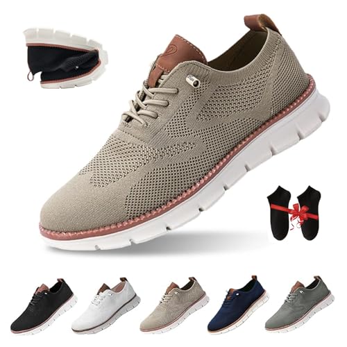 Wearbreeze-Schuhe for Herren, äußerst bequeme Bootsschuhe for Hineinschlüpfen mit Fußgewölbeunterstützung, Herren-Mesh-Kleid-Turnschuhe, Oxfords, Business-Walking-Schuhe for Hineinschlüpfen mit Fußgew von JXOPY