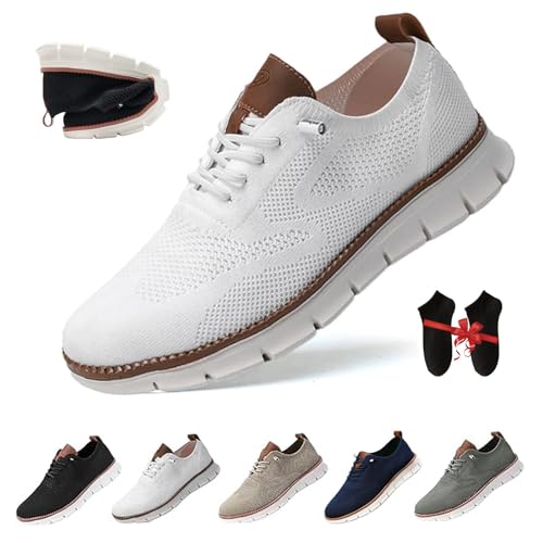 Wearbreeze-Schuhe for Herren, äußerst bequeme Bootsschuhe for Hineinschlüpfen mit Fußgewölbeunterstützung, Herren-Mesh-Kleid-Turnschuhe, Oxfords, Business-Walking-Schuhe for Hineinschlüpfen mit Fußgew von JXOPY
