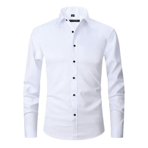 JXQXHCFS Frühling Herren Social Hemd Slim Business Hemden Männlich Langarm Casual Formal Elegant Hemd Blusen Tops Mann 2-706 S von JXQXHCFS