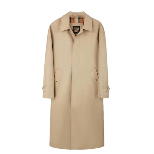 JXQXHCFS Herren-Trenchcoat, einreihig, langes klassisches Revers, Frühling und Winter, verdickter Trenchcoat, Anti-Falten-Retro-Stil, Arbeitskleidung, Freizeitjacke für Herren Khaki XXL JXQXHCFS Herren-Trenchcoat, einreihig, langes klassisches Revers, Frühling und Winter, verdickter Trenchcoat, Anti-Falten-Retro-Stil, Arbeitskleidung, Freizeitjacke für Herren Khaki XXL von JXQXHCFS