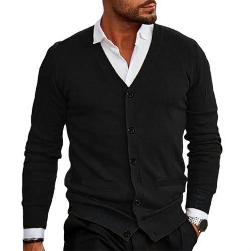 Winter Männer Casual V-ausschnitt Strickjacke Pullover Solide Baumwolle Stickerei Langarm Business Trikots BK001 M Winter Männer Casual V-ausschnitt Strickjacke Pullover Solide Baumwolle Stickerei Langarm Business Trikots BK001 M von JXQXHCFS