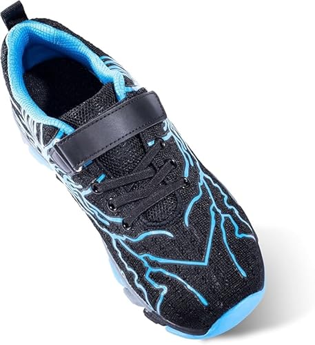 JXS store Turnschuhe Jungen Mädchen Air Sportschuhe Kinder Laufschuhe Leicht Atmungsaktiv Fitnesss Tennis Sneaker Blau 31EU von JXS store